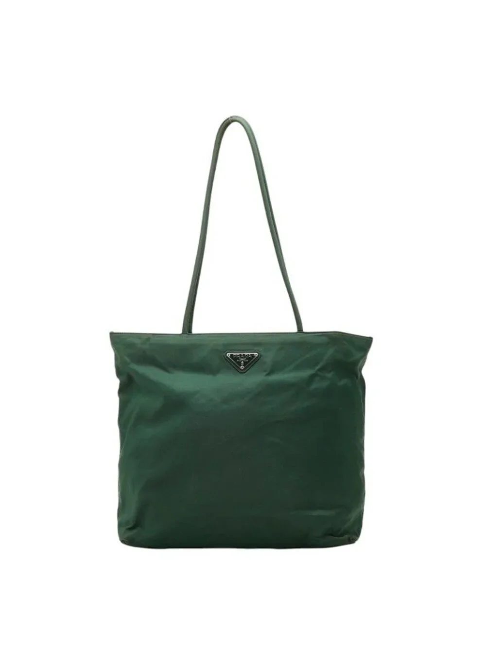 Prada Tote Shoulder Bag Green Nylon